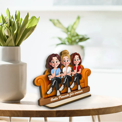 Personalisierte Holztafel mit 2-5 Frauen Geschenk für Schwestern und besten Freundinnen
