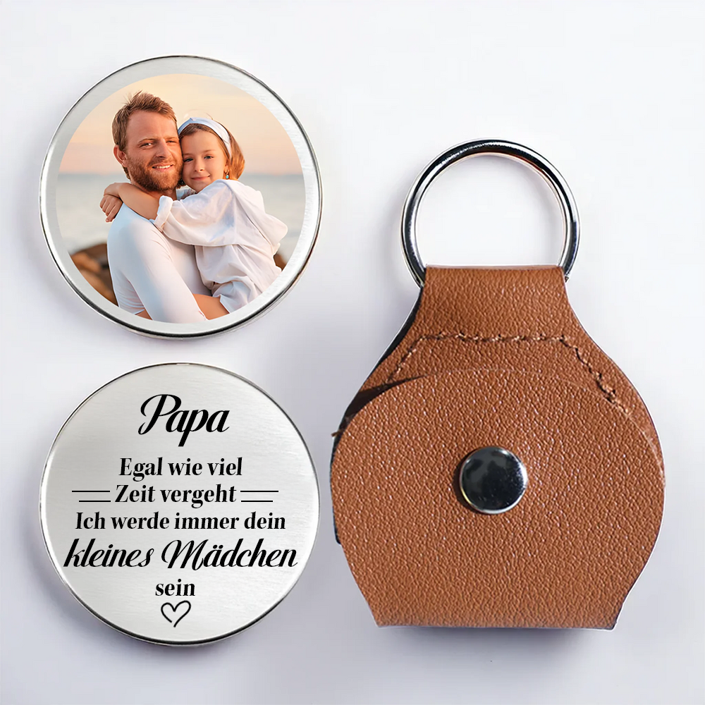 Immer Dein kleines Mädchen-Taschenumarmung mit Foto für Vater und Mutter
