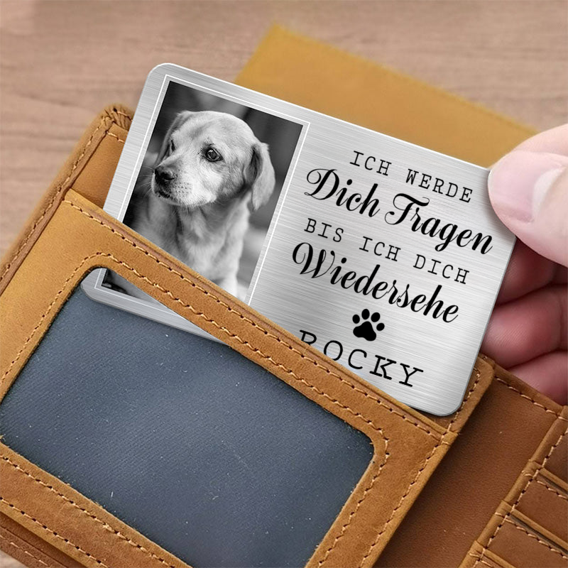 Personalisierte Brieftasche-Karte mit Foto Trauergeschenk für Haustier