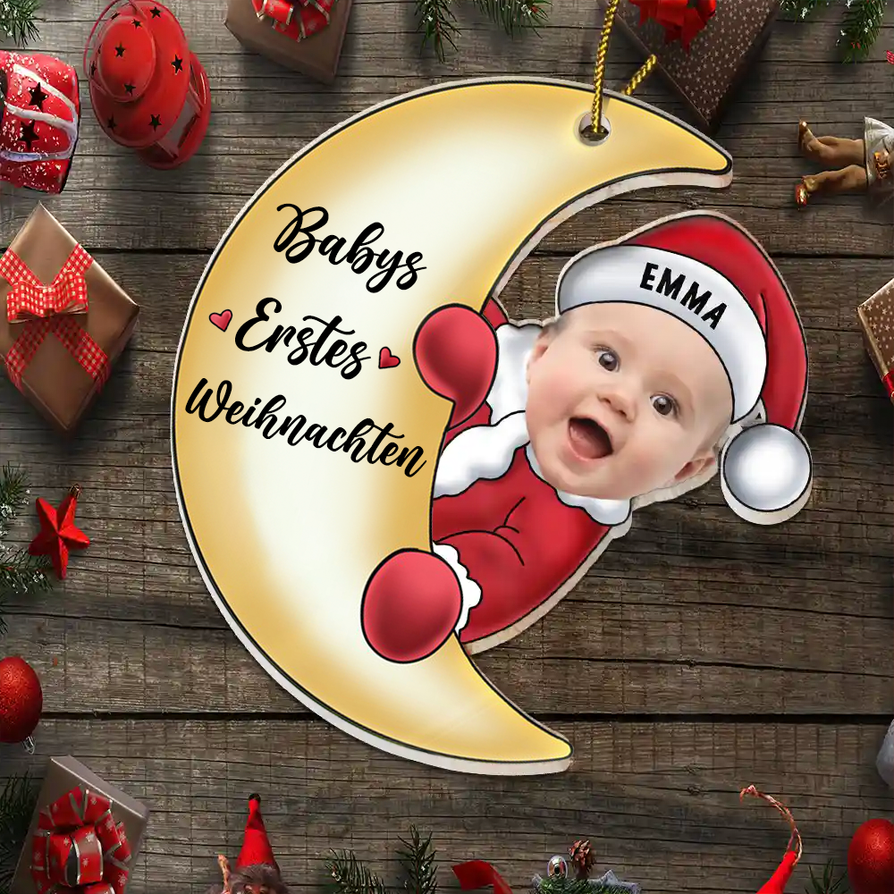 Babys Erstes Weihnachten-Acryl Foto Christbaumschmuck