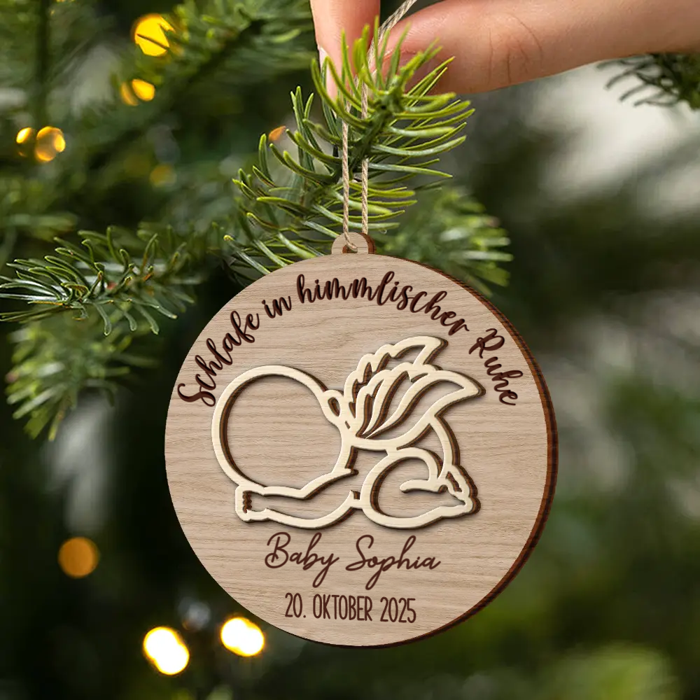 Verlust eines Babys-Personalisiertes Gedenk-Holzornament mit Name