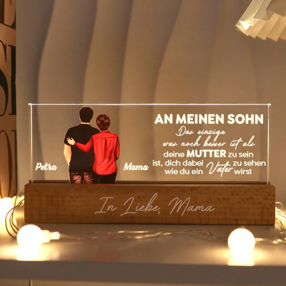 Personalisiertes Nachtlicht für Sohn zum Vatertag