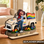 Love is Love-Personalisierter Holzaufsteller mit LGBT-Paar