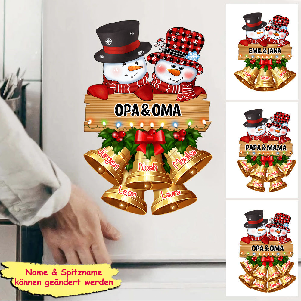 Personalisierte Acryl-Kühlschrankmagneten mit Schneema-Motiv Geschenk für Opa und Oma