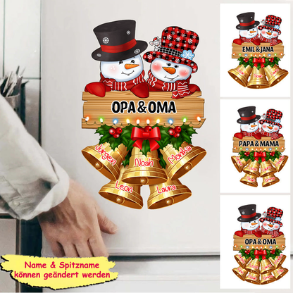 Personalisierte Acryl-Kühlschrankmagneten mit Schneema-Motiv Geschenk für Opa und Oma