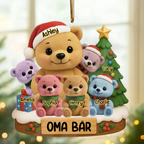 Personalisiertes Acryl-Ornament Christbaumschmuck mit Bärenmotiv Geschenk für Oma