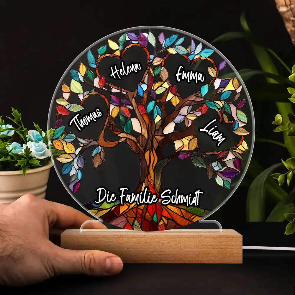 Familienbaum Personalisiertes LED-Nachtlicht für Familie