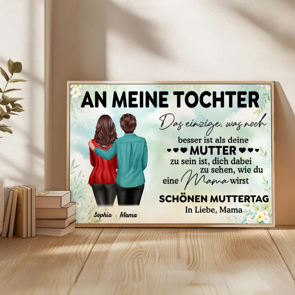An meine Tochter/Schwiegertochter – Personalisiertes Wandbild Poster