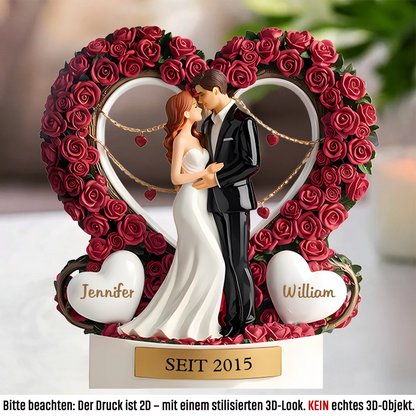 Hochzeit - Personalisierte Acryltafel mit Namen Geschenk für Ehepaar