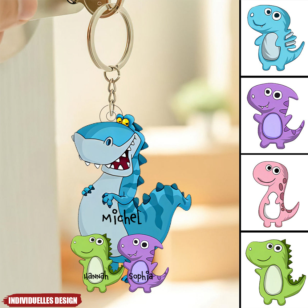 Dinosaurier-Personalisierter Acryl-Schlüsselanhänger für Opa