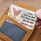 Immer bei dier-Personalisierte Brieftasche-Karte mit Namen Geschenk für Paar