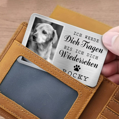 Personalisierte Brieftasche-Karte mit Foto Trauergeschenk für Haustier