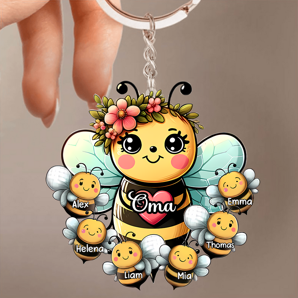 Bienen-Personalisiertes Acryl-Schlüsselanhänger für Oma und Mama