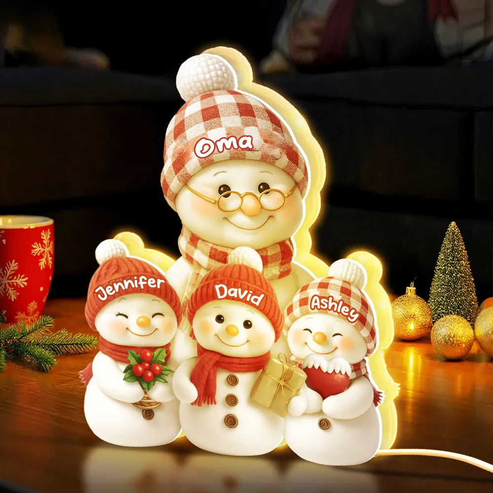 Personalisierte Lichtbox mit Oma und 1-9 Enkelkinder Geschenk für Oma