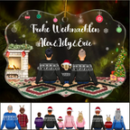 Weihnachtsanhänger mit Wunschtext-Geschenk für Familie-Personalisierte Acryl Ornament Weihnachtsschmuck