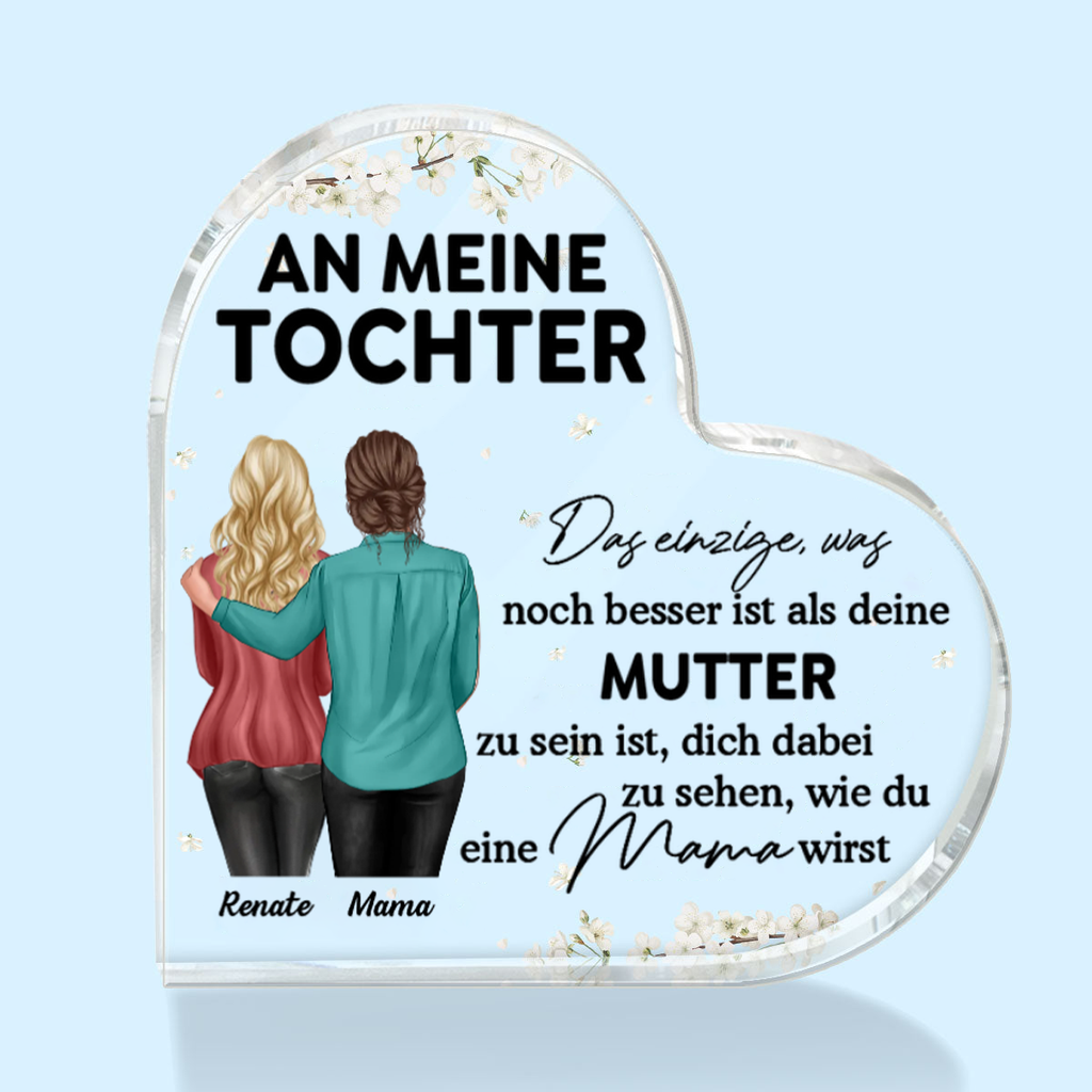 Personalisiertes Standherz für Tochter Gecshenke zum Muttertag