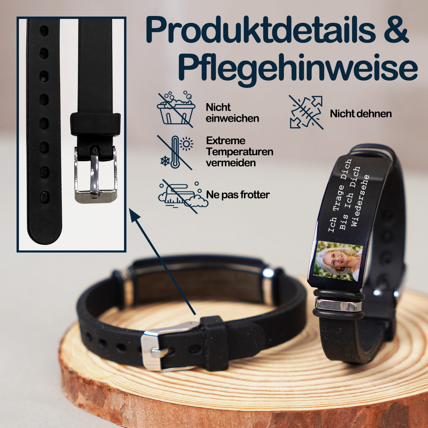 Armband mit Foto Geschenk zur Trauer
