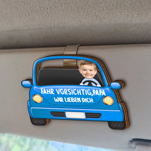 Personalisiertes Sonnenblendenclip mit 1-3 Personen Geschenke für Familie