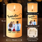 Personalisierte LED-Kerze für Familie und Beste Freunden