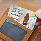 Personalisierte Brieftasche-Karte Haustierbesitzer mit Hund Trauergeschenk