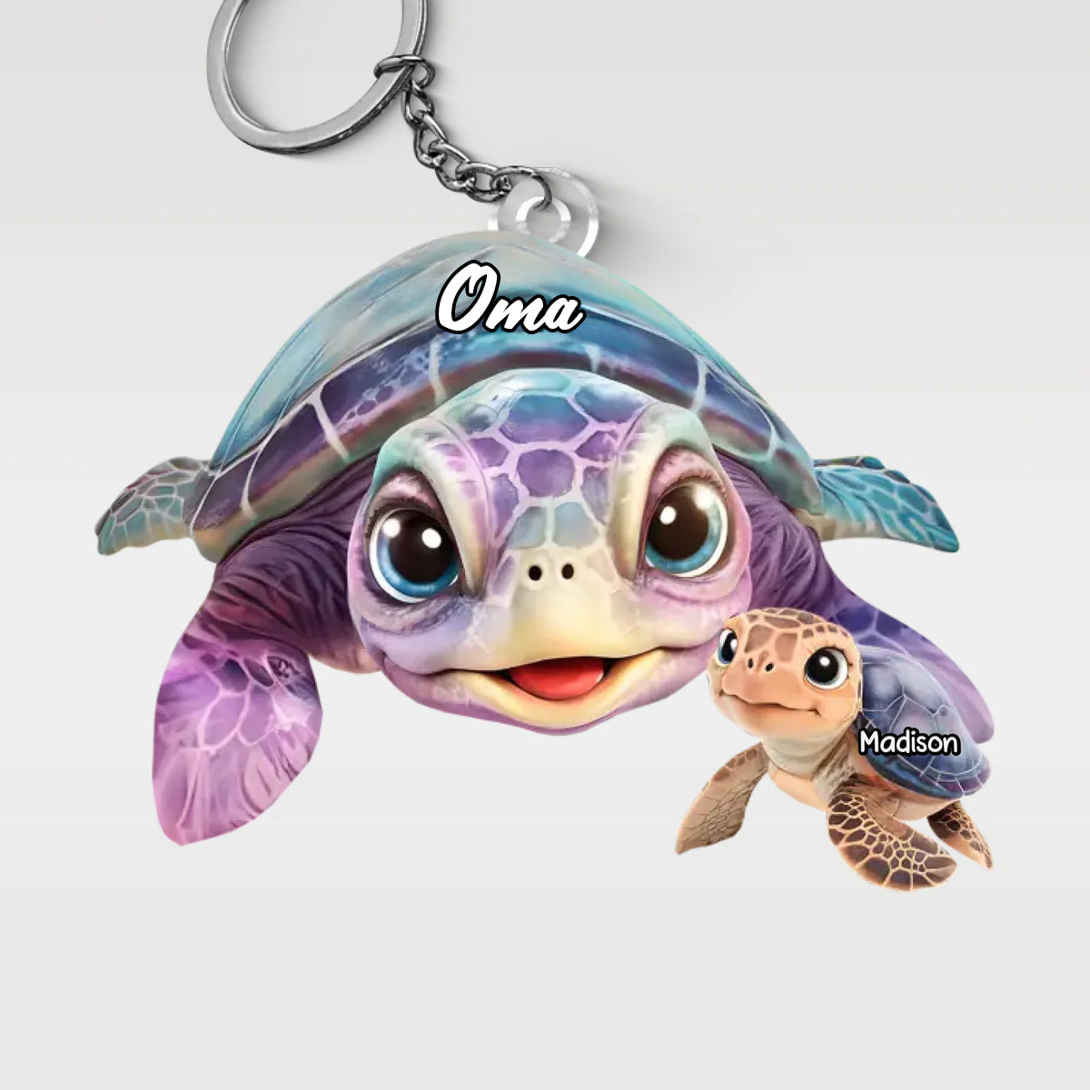 Acryl-Schlüsselanhänger mit Meeresschildkröten Geschenk für Oma