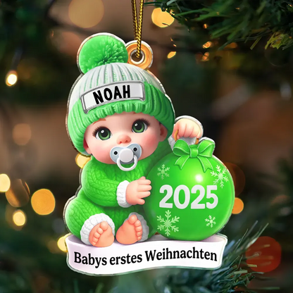 2025 Babys Erstes Weihnachten Personalisierter Acrylanhänger Christbaumschmuck