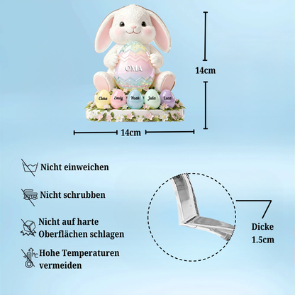 Osterhase Oma – Personalisierter Acrylblock mit Namen – Osterdeko Geschenk für Oma