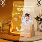 Personalisiertes LED-Nachtlicht mit Kalenderdatum und Photo - An diesem Tag wurdest du...