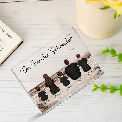 Acryblock mit 2-10 Personen, Text und Namen personalisiert Geschenk für Familie