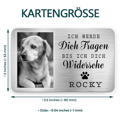 Personalisierte Brieftasche-Karte mit Foto Trauergeschenk für Haustier