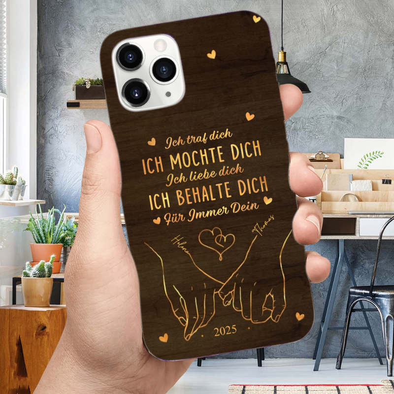 Ich liebe dich-Personalisierte Handyhülle für iPhone und Samsung