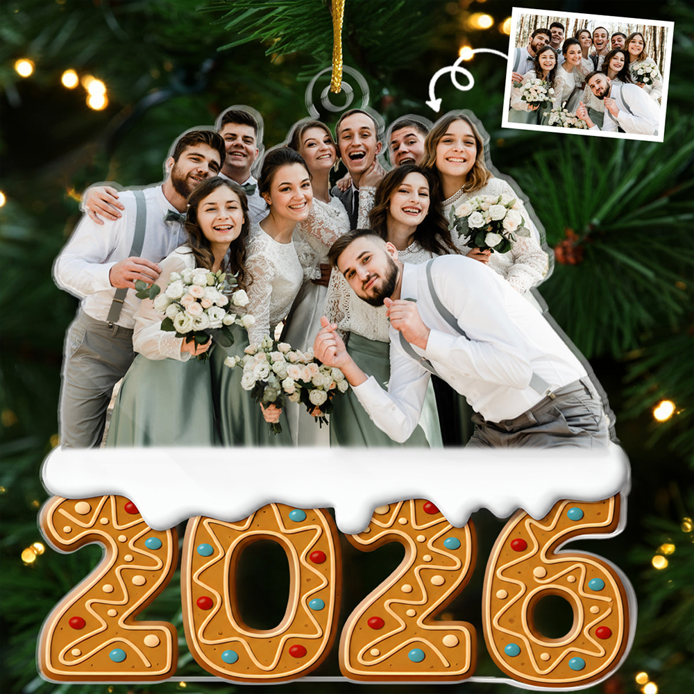 2025 Foto-Acrylornament Personalisierter Christbaumschmuck mit Foto