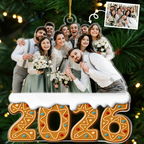 2025 Foto-Acrylornament Personalisierter Christbaumschmuck mit Foto