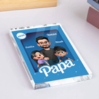 Personalisierter Acrylbock mit Papa und Kinder Geschenk für Vater und Opa