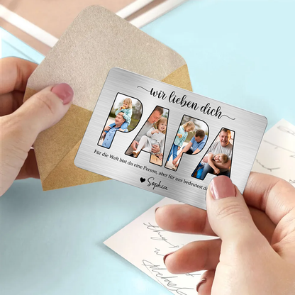 PAPA Wallet Card-Personalisierte Brieftasche-Karte mit Fotos
