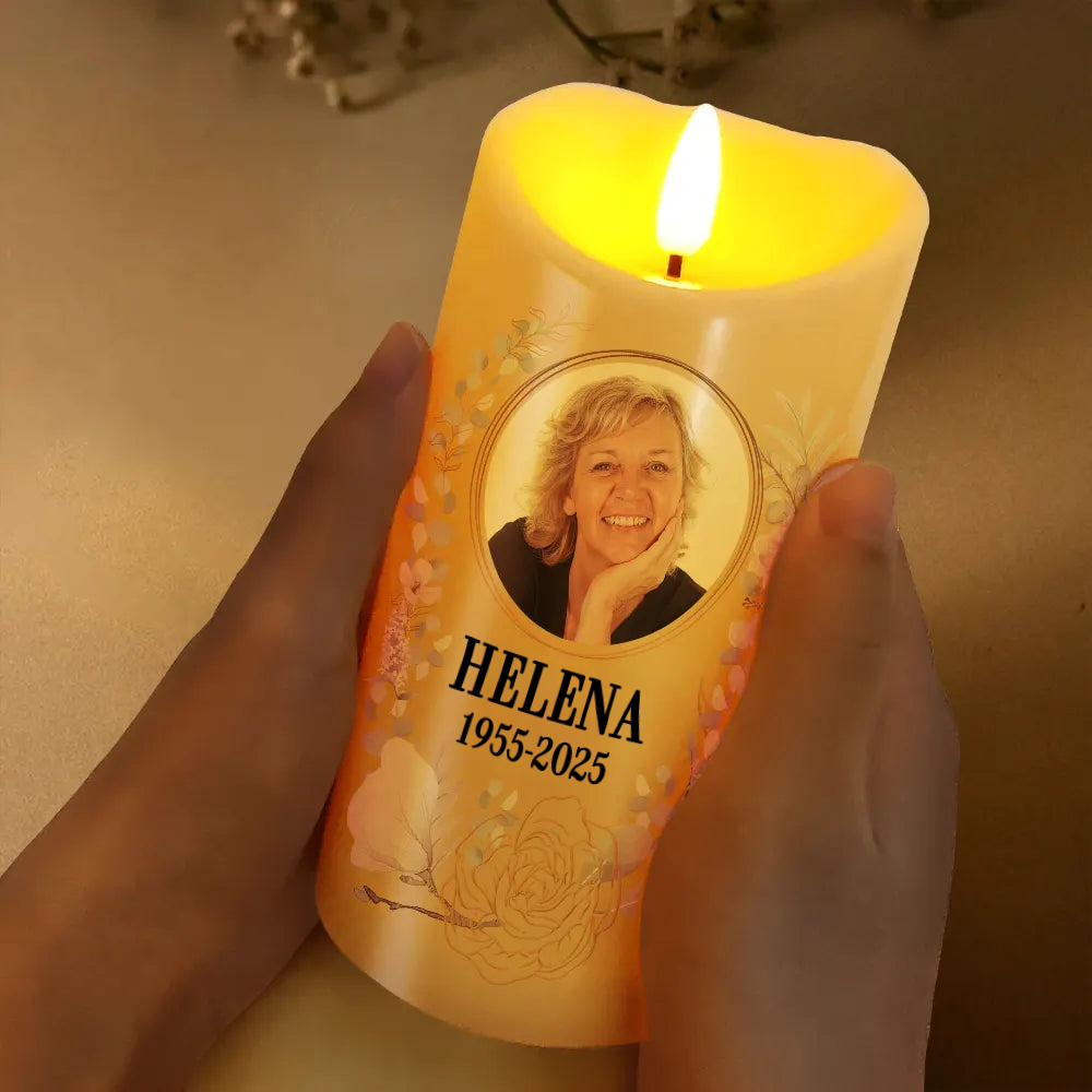 Dein Licht...LED-Kerze mit Foto Trauerkerze