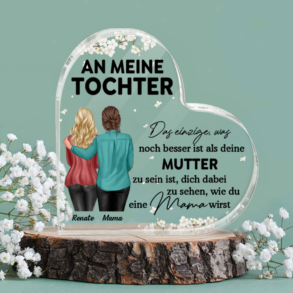 Personalisiertes Standherz für Tochter Gecshenke zum Muttertag