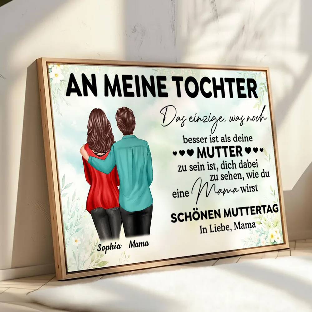 An meine Tochter/Schwiegertochter – Personalisiertes Wandbild Poster