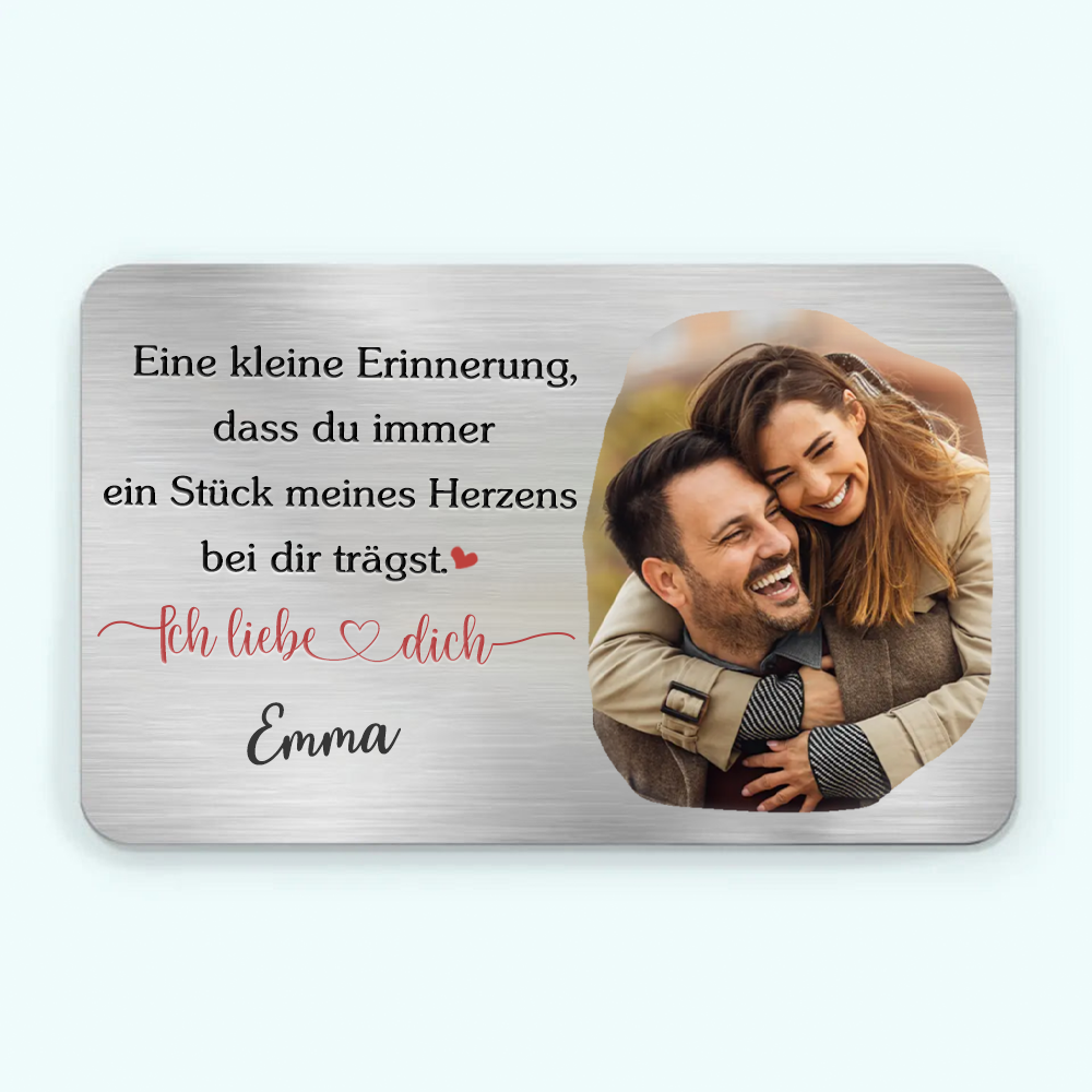 Eine Erinnerung-Brieftasche-Karte mit Foto Geschenk für Mann