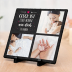 "Glück ist eine Mama wie dich zu haben" -  Schieferplatte mit Fotos