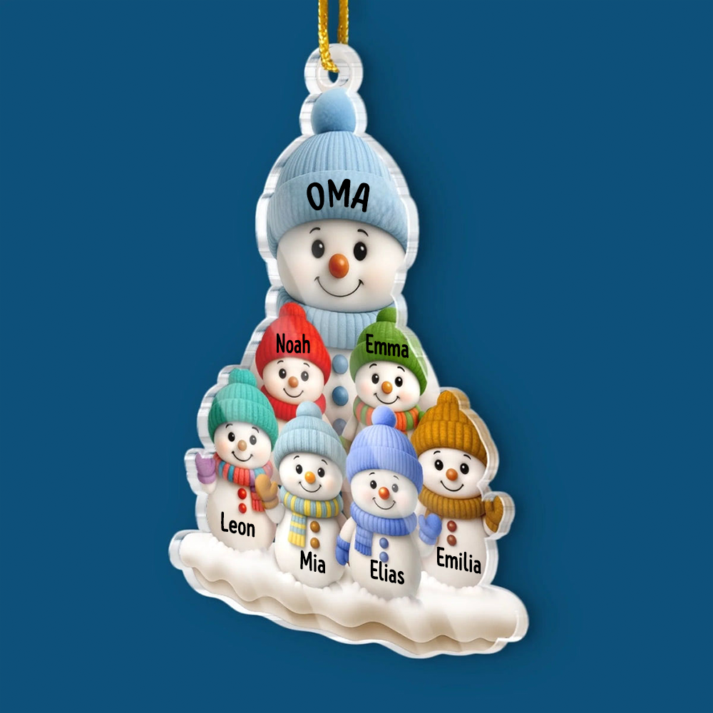 Schneemännchen - Acrylanhänger Christbaumanhänger Geschenk für Oma