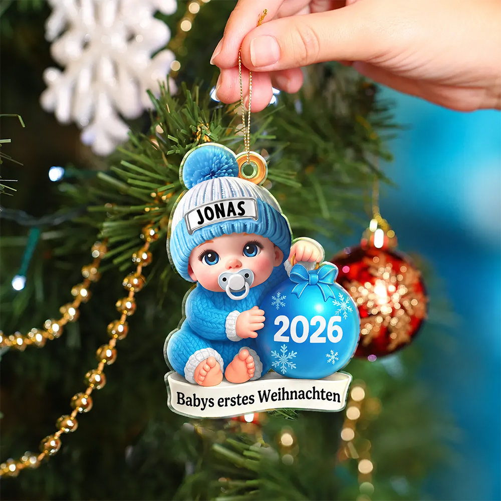 2025 Babys Erstes Weihnachten Personalisierter Acrylanhänger Christbaumschmuck