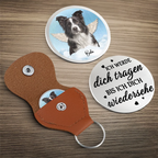Foto-Taschenumarmung mit Engelsflügel Trauergeschenk