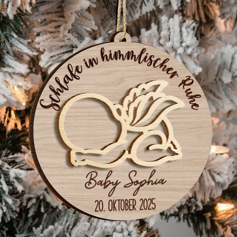 Verlust eines Babys-Personalisiertes Gedenk-Holzornament mit Name