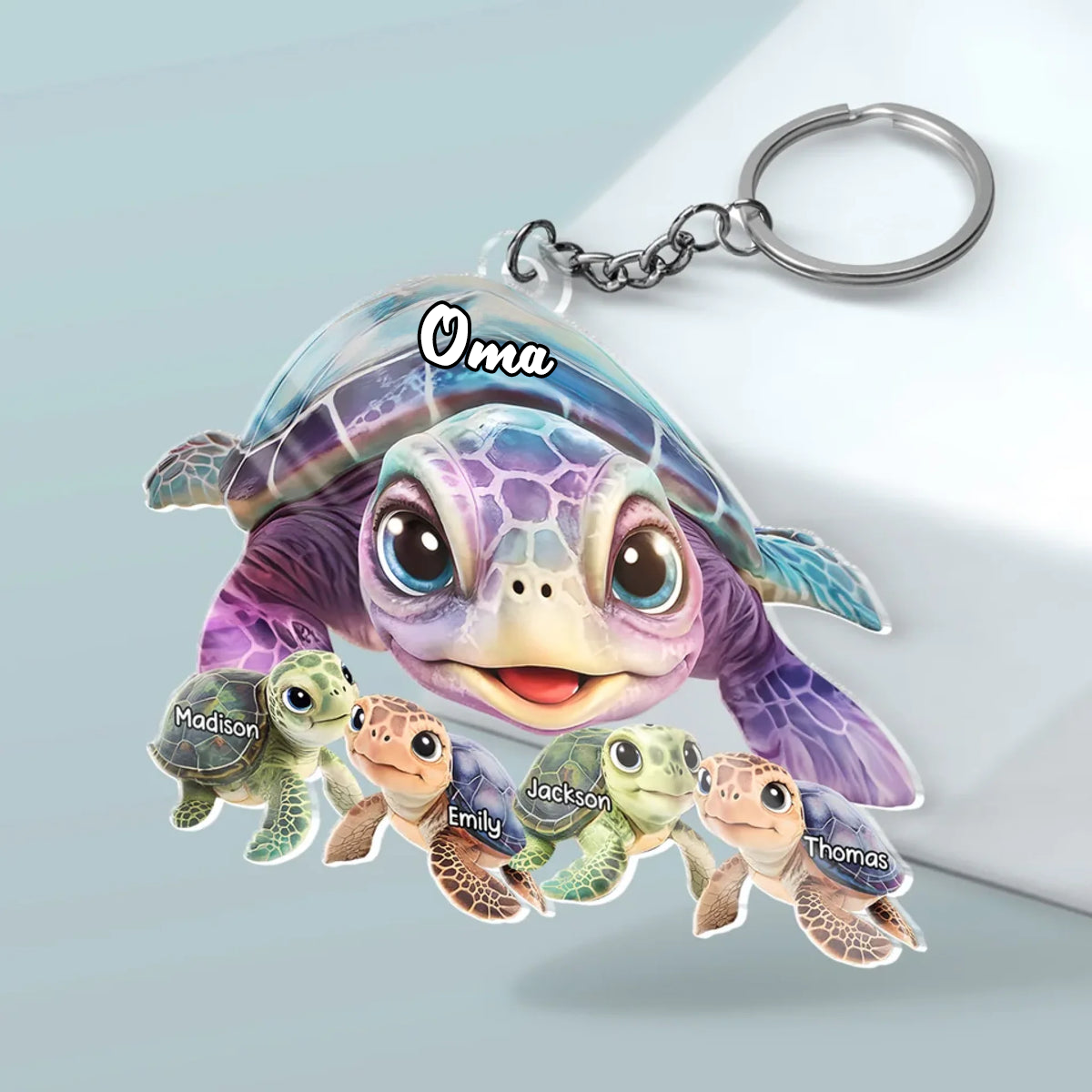 Acryl-Schlüsselanhänger mit Meeresschildkröten Geschenk für Oma