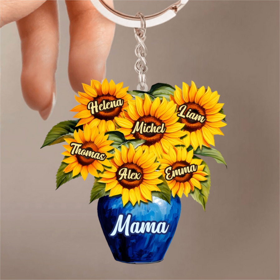 Vase-Personalisiertes Acryl-Schlüsselanhänger für Oma und Mama