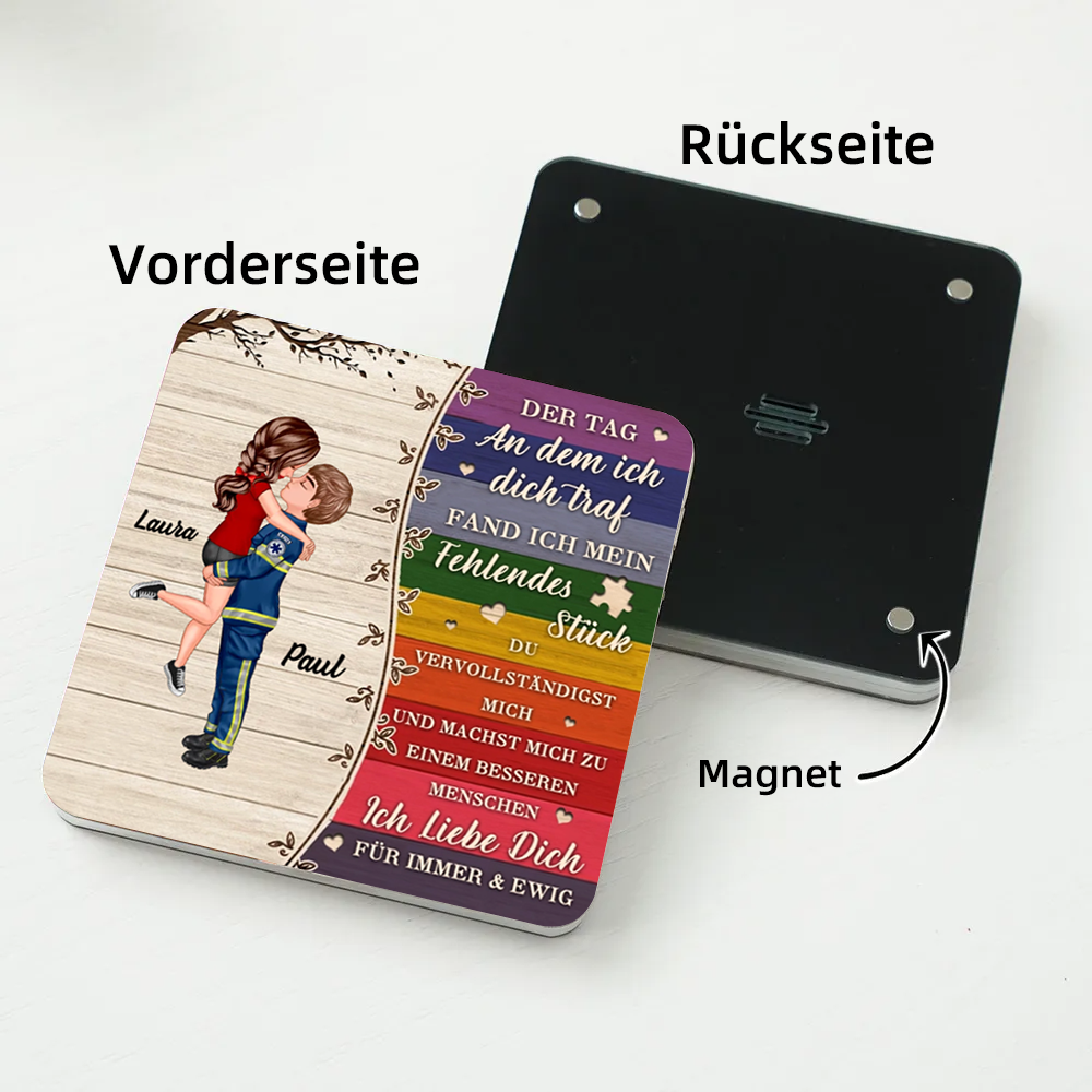 Regenbogen-Personalisierte Acryl-Magneten für Paare