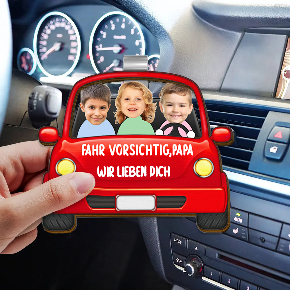 Personalisiertes Sonnenblendenclip mit 1-3 Personen Geschenke für Familie