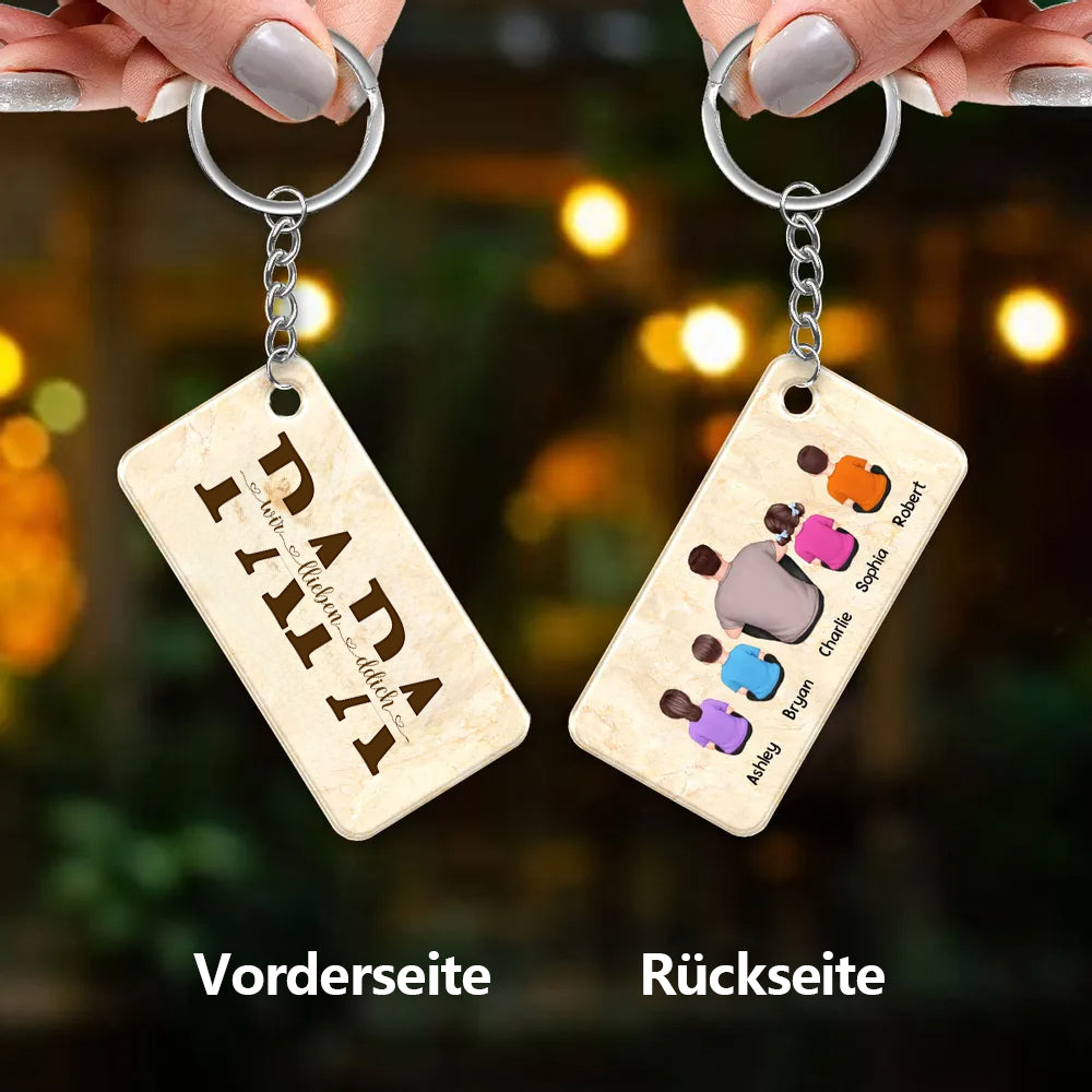Geschenk für Papa Personalisierter Acryl-Schlüsselanhänger