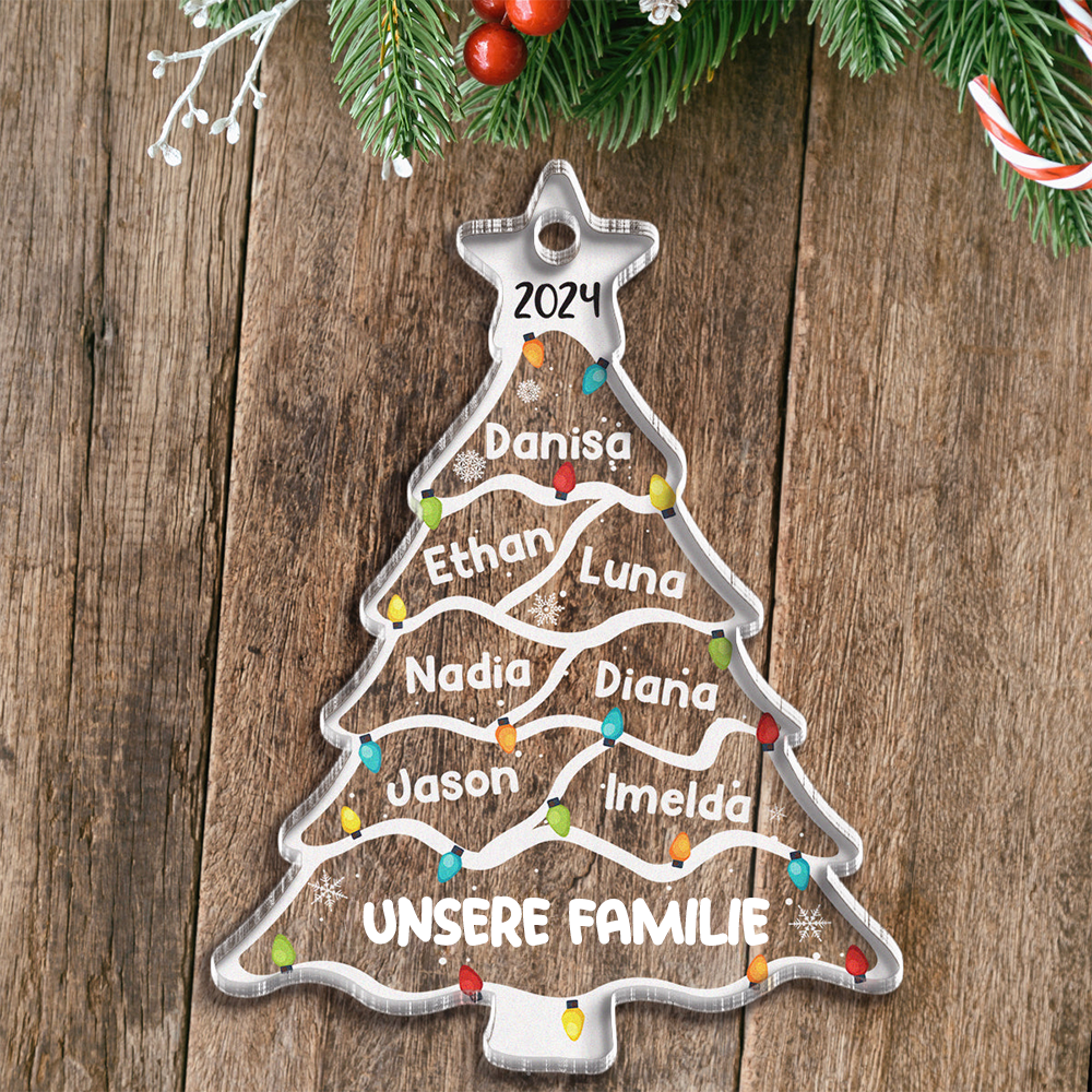 Familienbaum - Individuelles Weihnachtsornament